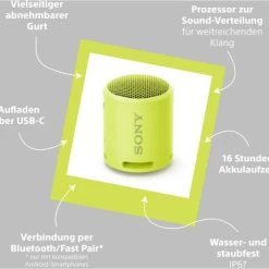 Sony SRS-XB13 Bluetooth-Lautsprecher Gelb -Hama-Shop 62105285 1d5a 46fc a294 f60b1612ac7f 600x600
