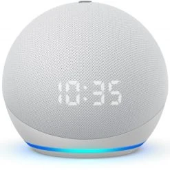 Amazon Echo Dot (4. Gen.) Mit Uhr Weiß