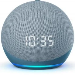 Amazon Echo Dot (4. Gen.) Mit Uhr Streaming-Lautsprecher Blaugrau